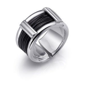 SORTIJA PLATA Y PELO JIRAFA