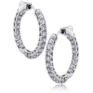 PENDIENTES PLATA Y PIEDRAS ARO