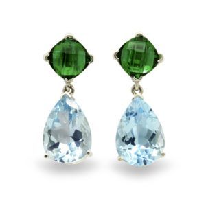 PENDIENTES PLATA Y PIEDRAS