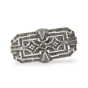 BROCHE PLATA Y PIEDRAS