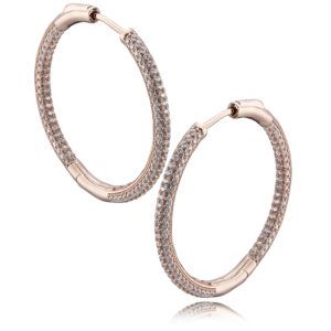 PENDIENTES PLATA DORADA Y PIEDRAS ARO