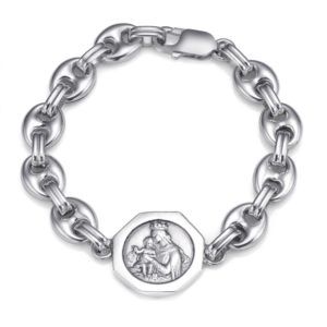 PULSERA ESCAPULARIO PLATA T6