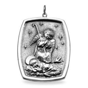 COLGANTE ÁNGEL CUNA PLATA