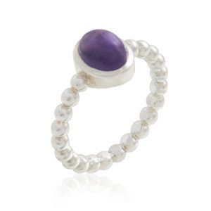 SORTIJA PLATA Y PIEDRA