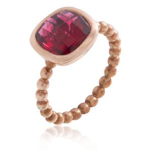 SORTIJA PLATA ROSA Y PIEDRAS