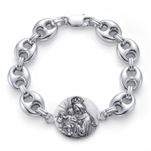 PULSERA ESCAPULARIO PLATA T6 - DORADO