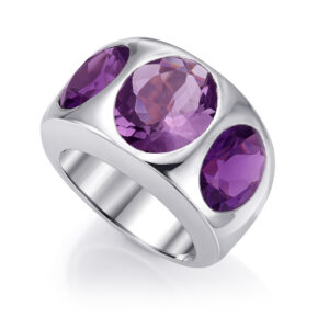 SORTIJA PLATA Y PIEDRAS