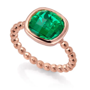 SORTIJA PLATA ROSA Y PIEDRAS