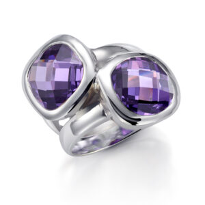 SORTIJA PLATA Y PIEDRAS