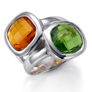 SORTIJA PLATA Y PIEDRAS - AV