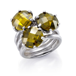 SORTIJA PLATA Y PIEDRAS