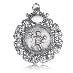 MEDALLA CUNA NIÑO ENTRE PAJAS