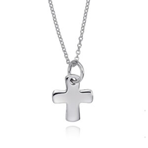 CADENA CON CRUZ PLATA