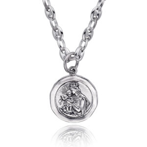 CADENA CALABROTE CON ESCAPULARIO PLATA