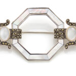 BROCHE PLATA Y PIEDRAS