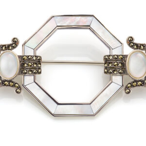 BROCHE PLATA Y PIEDRAS