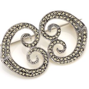 BROCHE PLATA Y PIEDRAS