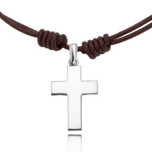 GARGANTILLA DE CUERO Y CRUZ