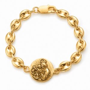 PULSERA ESCAPULARIO T4 - DORADO