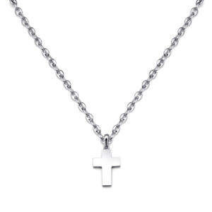 CADENA CALABROTE CON CRUZ PLATA